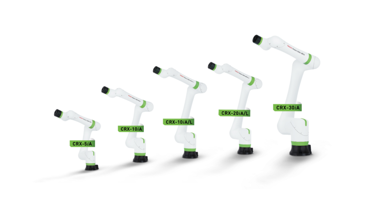 The new CRX cobots are safe, flexible, quick to implement and easy to programme. All this with FANUC’s renowned reliability and 8 years of maintenance-free operation to meet today’s manufacturers’ production requirements.