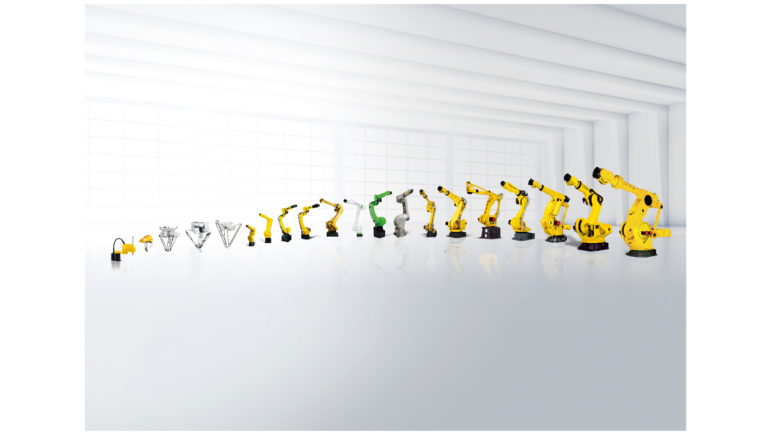 Thanks to application-specific options, FANUC industrial robots are flexible to use, easy to integrate and intuitive to operate. Our robots are available for payloads of up to 2.3 tonnes and reaches of up to 4.7 m & with more than 100 models.