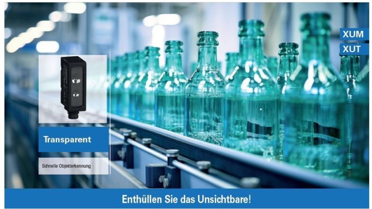 Transparent Sensor: Erfassung von transparenten Objekten mit oder ohne Reflektor