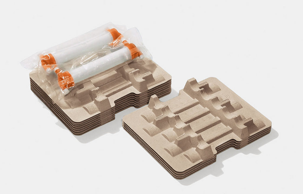 Molded fiber cushions for dialysis products