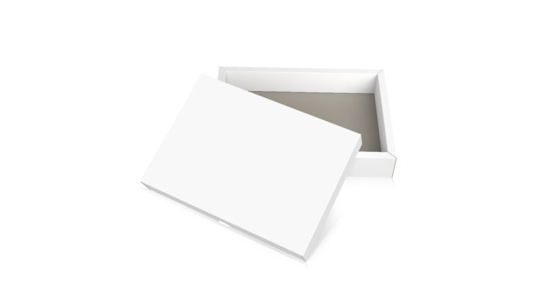 Hollow-wall box with lid