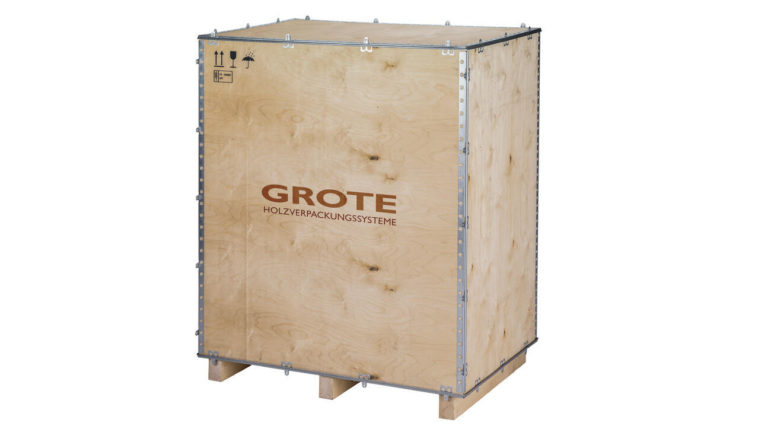 Faltkiste Just on Steel, 4-teilig mit  faltbarer Vorderwand