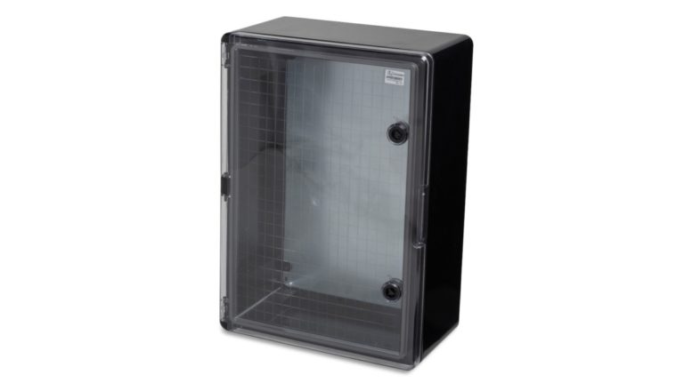 ABS plastic control cabinet enclosures FLEET series black with transparent door by BOXEXPERT