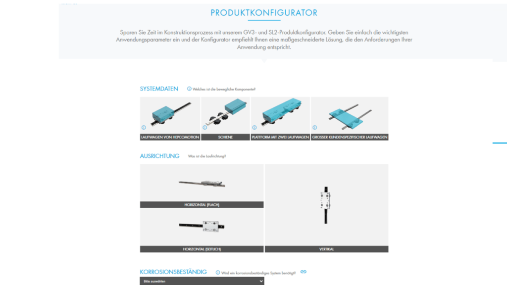 Produktkonfigurator für GV3 & SL2