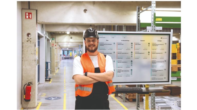 Digital board with low-code app: affordable entry into shop floor management for SMEs