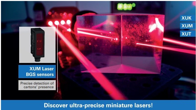 The laser sensors, XUM, XUT and XUK, with unmatched detection performance, offer versatility, exceptional range, laser precision, and rapid responsiveness in a compact and robust design.