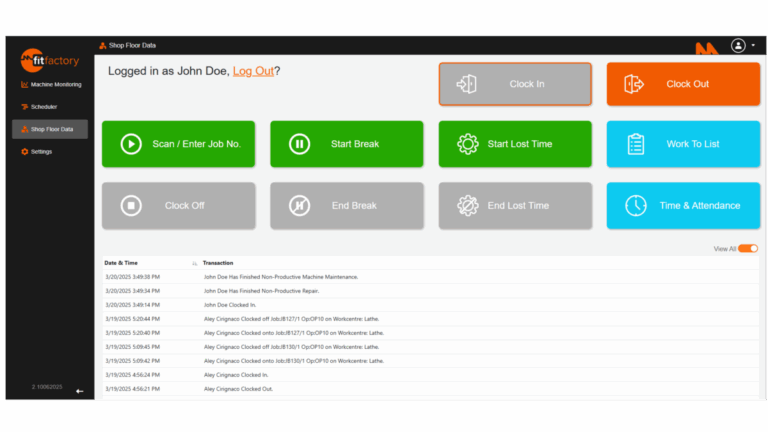 MES: Shop Floor Data Capture