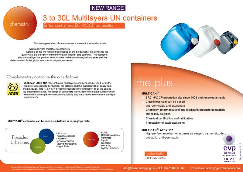 Jerrycans multilayers