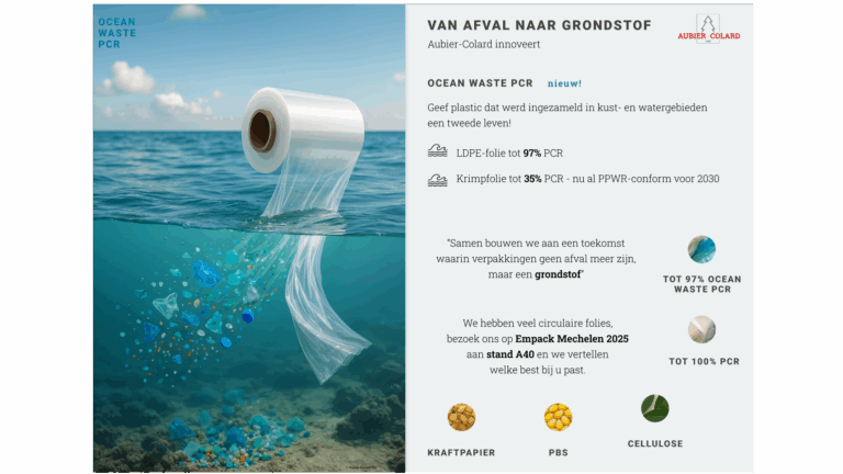 Ocean waste PCR packaging film