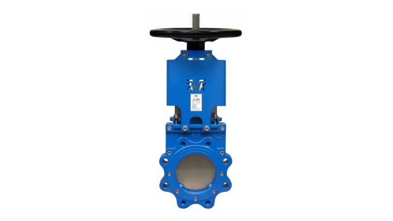 Knife gate valve with rising them and handwheel