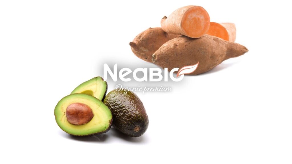 Avocadoes, sweet potatoes, ginger, turmeric..