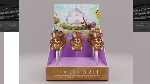 BUNNY Chocolate Lollipop Displays by Cioccolarte 25GR