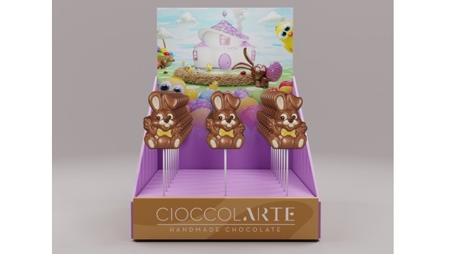 BUNNY Chocolate Lollipop Displays by Cioccolarte 25GR
