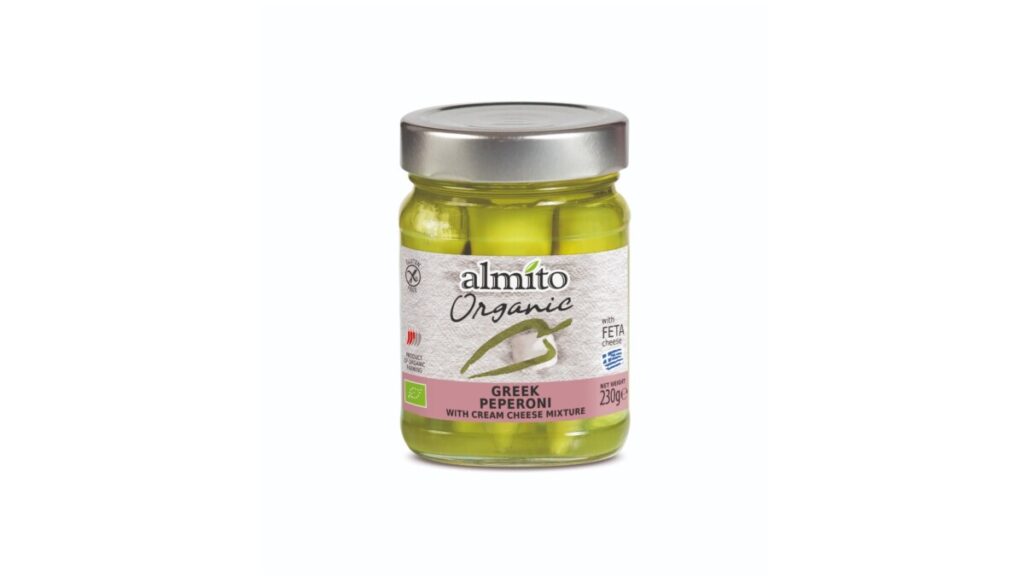 Organic Greek Peperoni with Cream Cheese Mixture