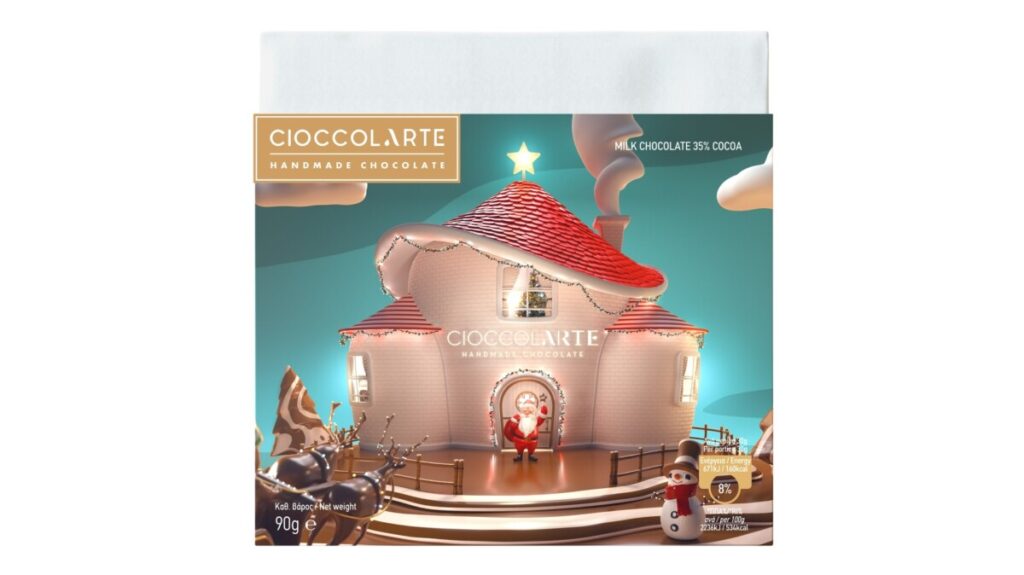 MILK CHOCOLATE 35% COCOA CHRISTMAS 90g