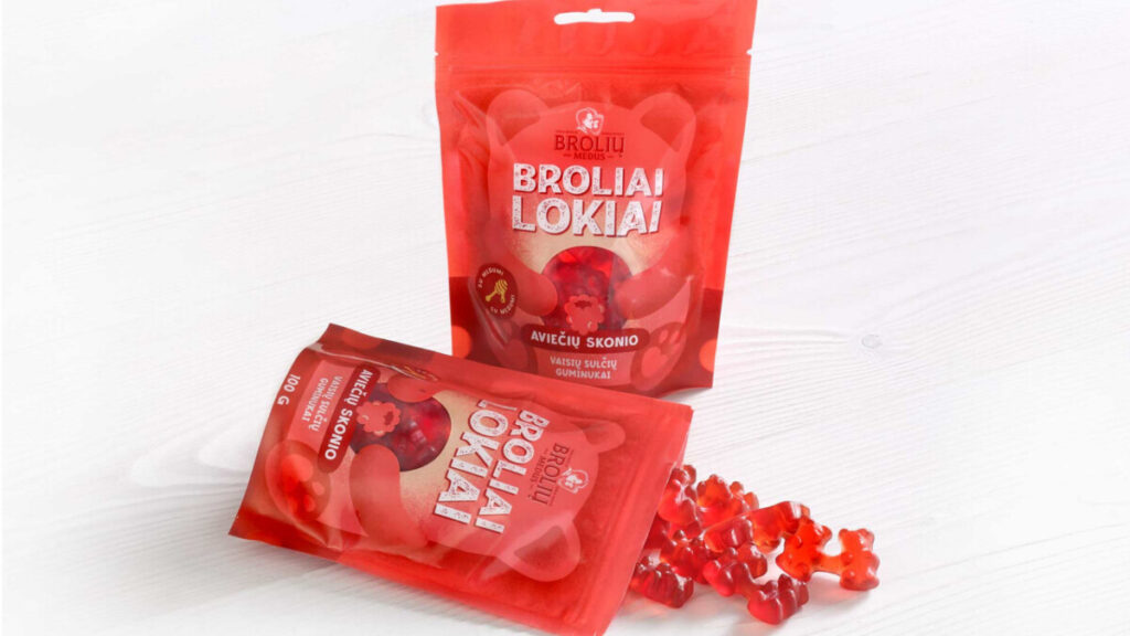 Raspberry-flavoured gummies “Bear Bros”