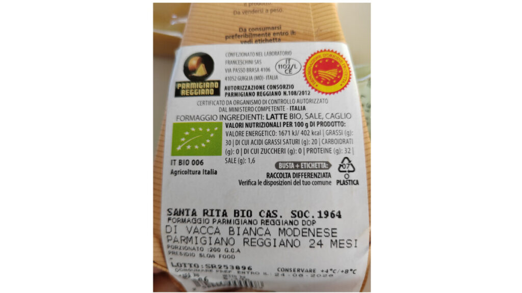 ORGANIC PARMIGIANO REGGIANO