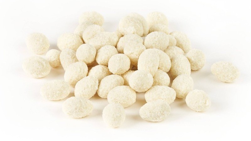 “Vanilla & Coconut Almonds in White Chocolate”