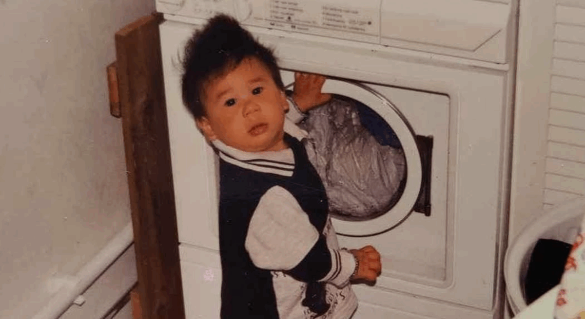 Bild på Filip Poon som barn