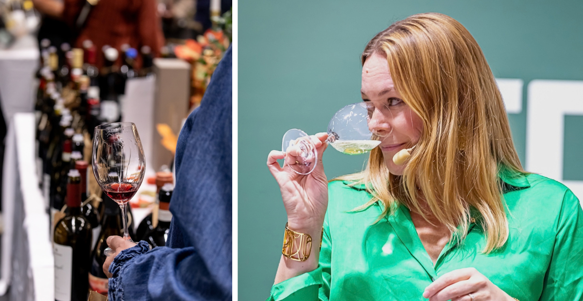 Maya Samuelsson pratar om vin på FFCR Göteborg