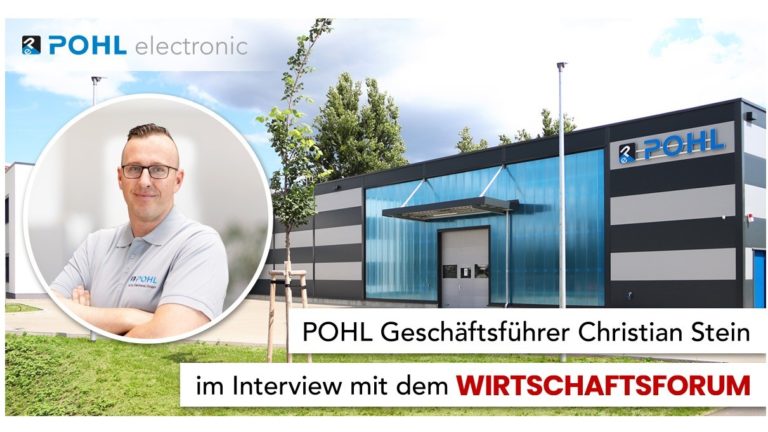 POHL Managing Director Christian Stein in an interview with the Wirtschaftsforum