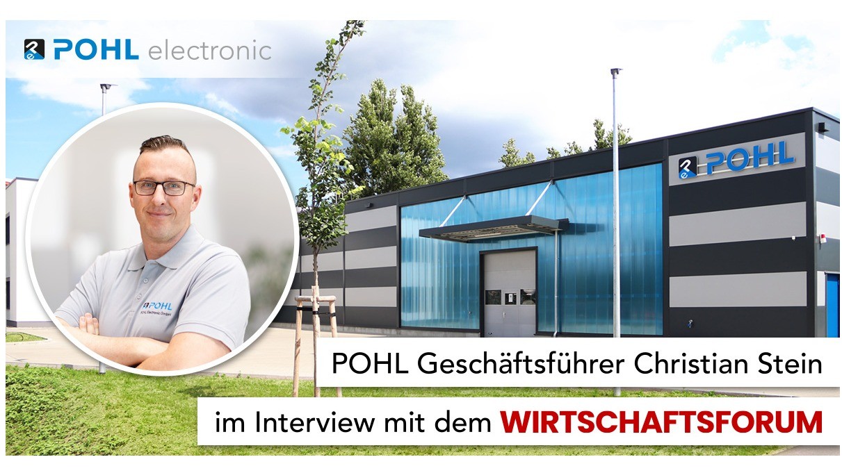 POHL Managing Director Christian Stein in an interview with the Wirtschaftsforum