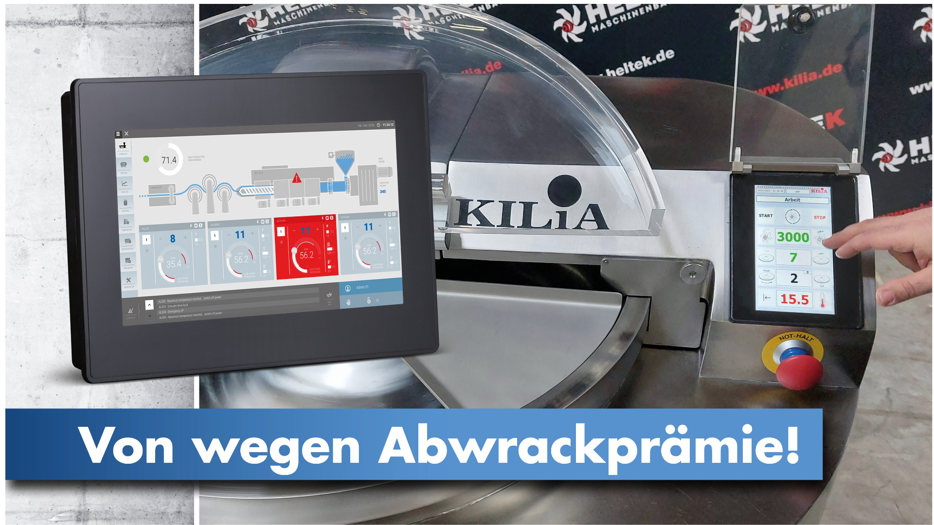 Gebrauchtmaschinen im Retrofit mit neuen Basic-Panels von Kraus & Naimer
