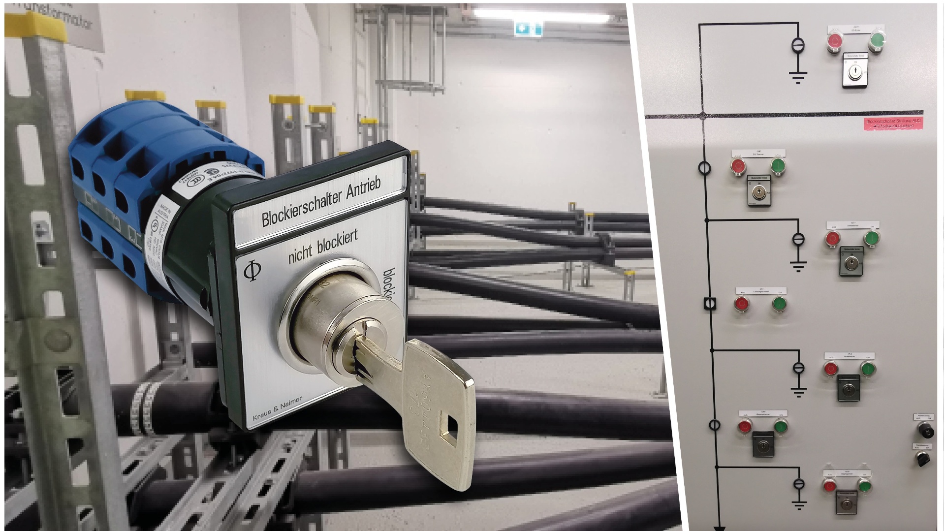 Key switch secure substation