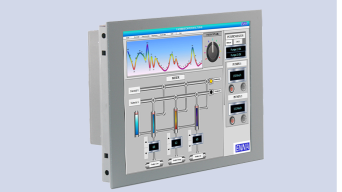 Industrial monitors for control cabinets