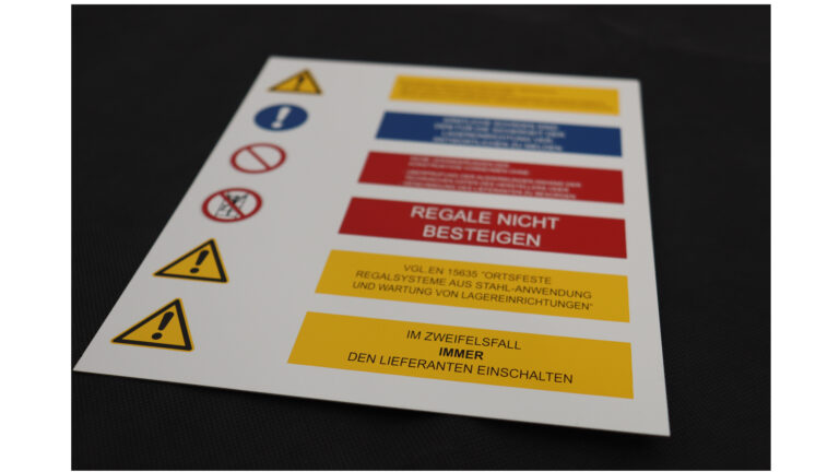 Aluminiumschilder im Siebdruckverfahren