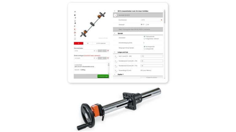 Linear actuator connector configured online