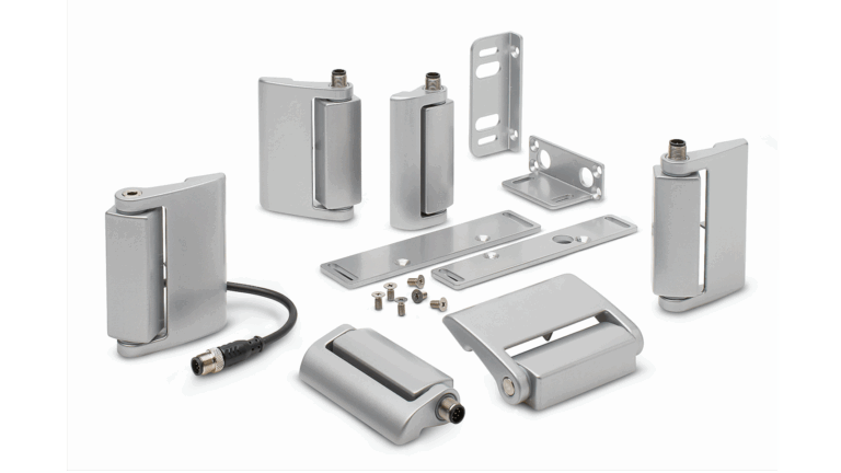 Hinges with safety switch in sophisticated design and with unique function!