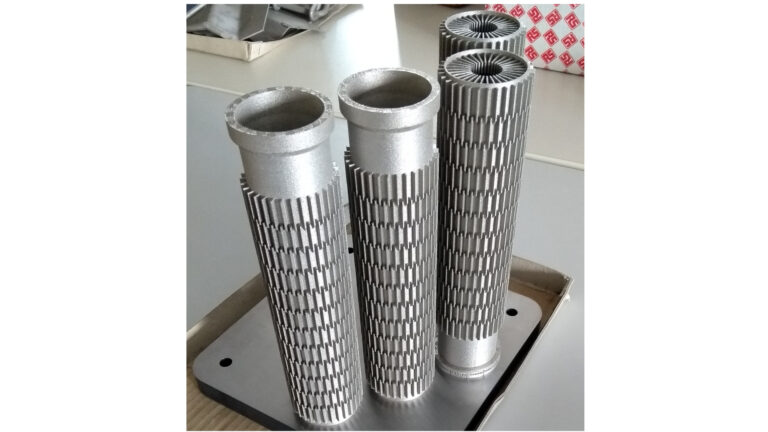 3D printing metal DMLS Inconel 718 parts on bottom plate