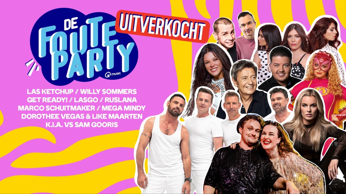 De Foute Party 2024 poster featuring artists.