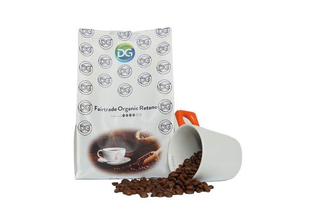 Mono-PE coffee bag, in-line surface-printed with oxygen barrier coating, designed for smooth deinking
