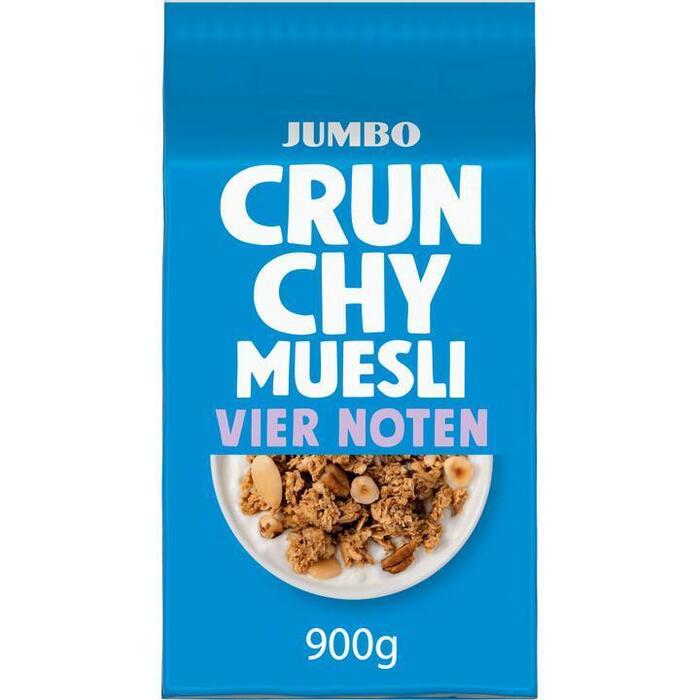 Jumbo Crunchy Muesli Vier Noten verpakking van 900 gram