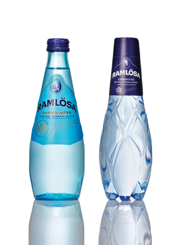 Twee flessen Raml&ouml;sa koolzuurhoudend mineraalwater