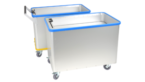 Kommissionierwagen aus Aluminium mit stufenlos verstellbarer Federkraft