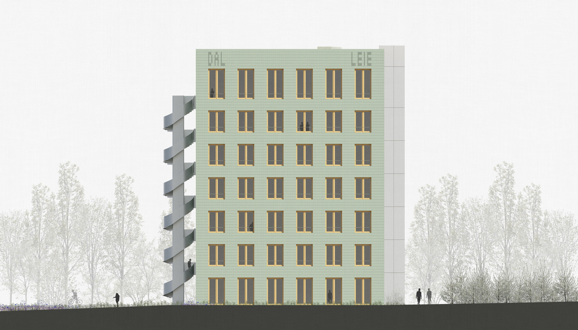 Leiedal noordgevel