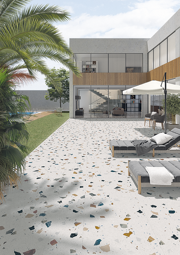 keramische terrazzolook