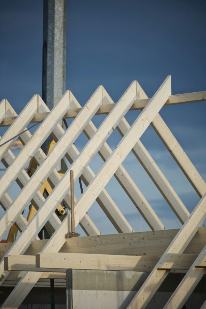 Houten dakframe