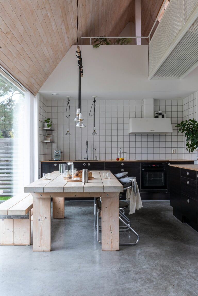 Keuken met betegelde achterwand