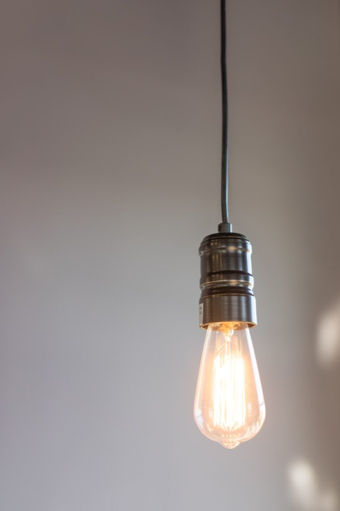 Hanglamp die brandt