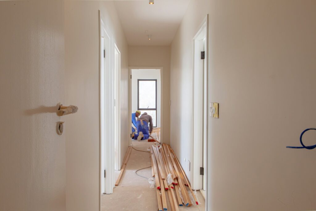 Huis aan het renoveren gang