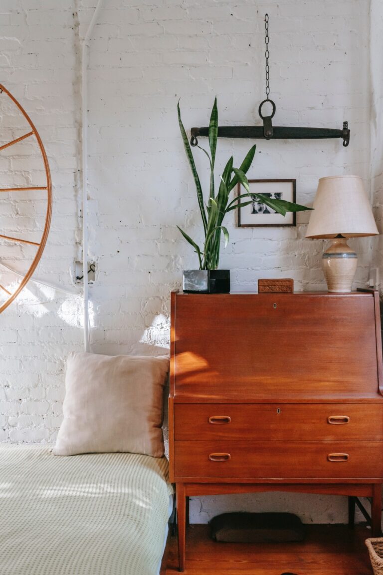 Vintage interieur met vintage kast