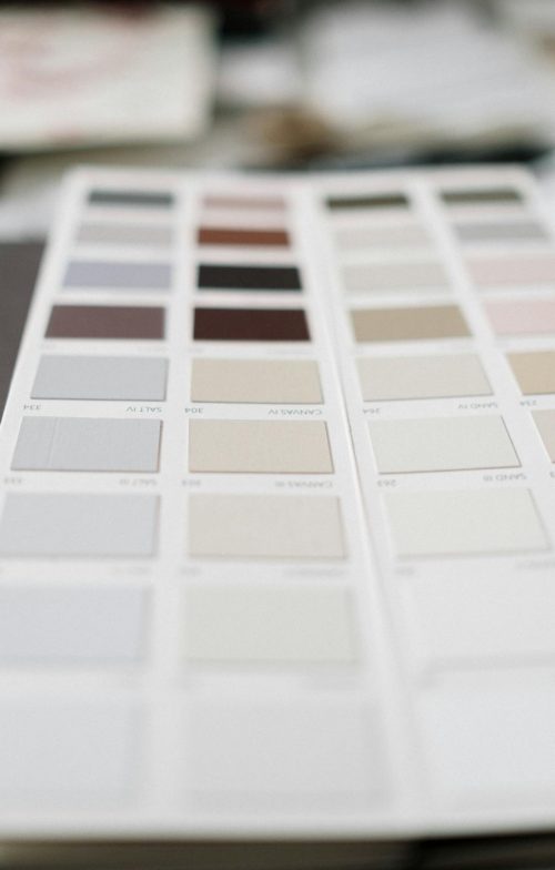 Kleur waaier muur