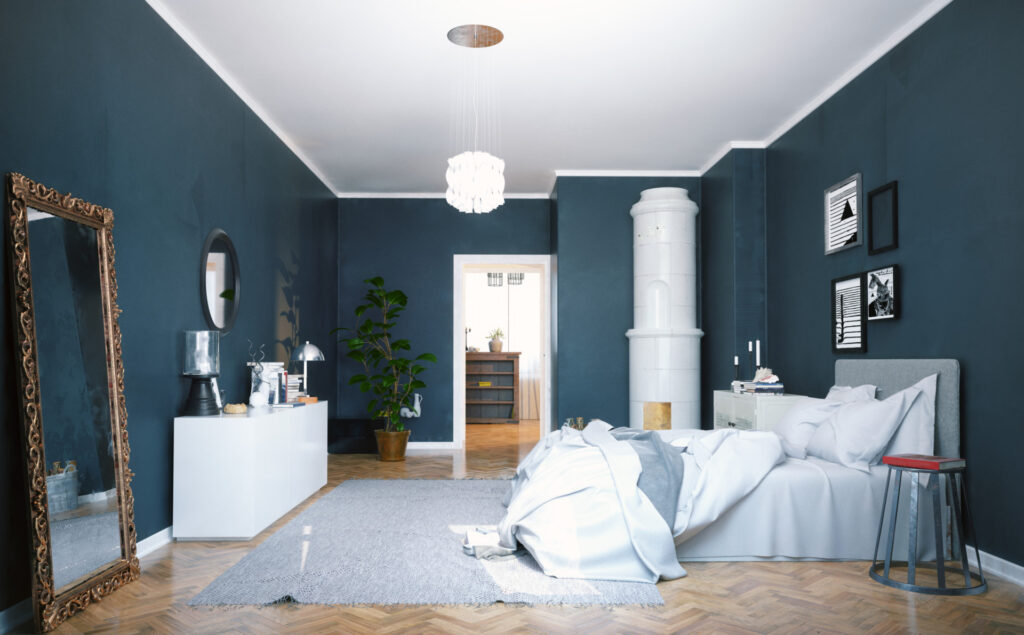 tegelkachel in slaapkamer