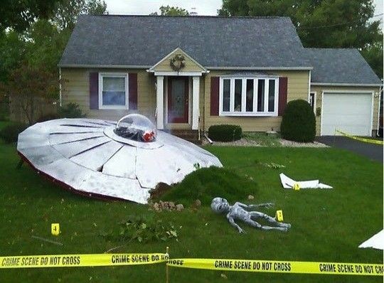 tuin waar ufo is in gecrasht