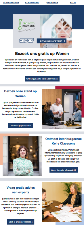 Nieuwsbrief voorbeeld Wonen