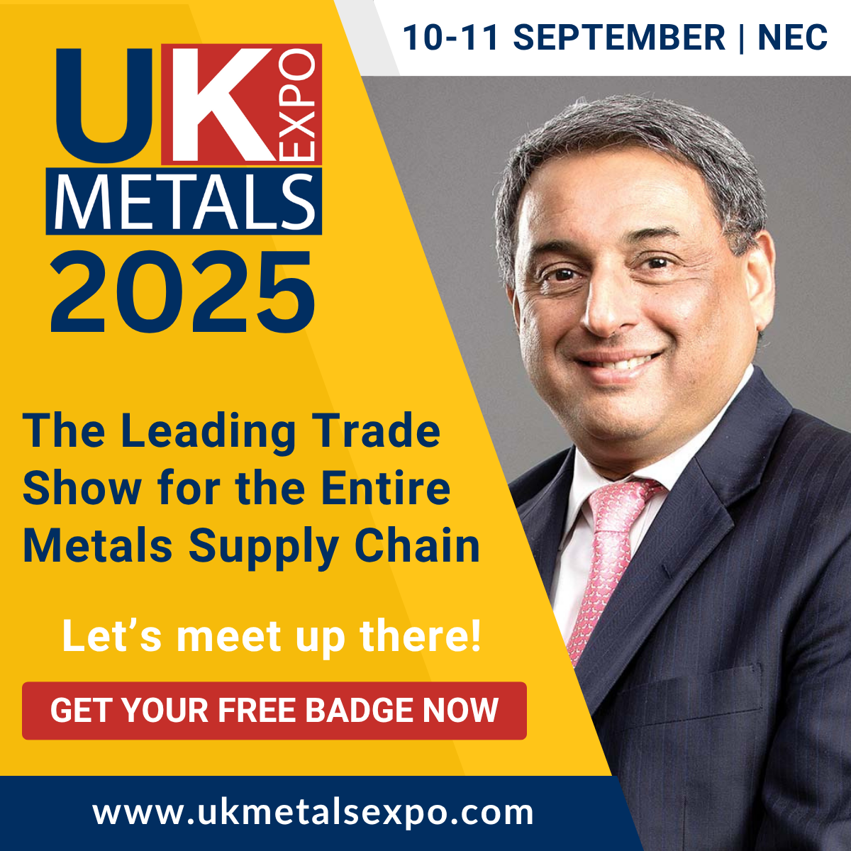 Tata Steel CEO T. V. Narendran to Headline UK Metals Expo 2025 at NEC Birmingham